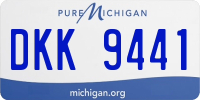 MI license plate DKK9441