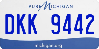 MI license plate DKK9442
