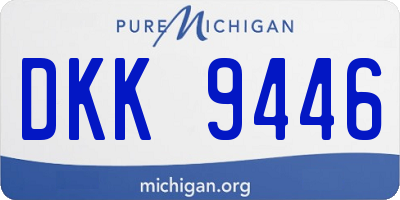 MI license plate DKK9446