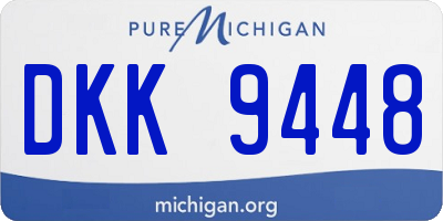 MI license plate DKK9448