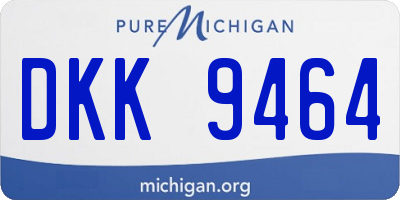 MI license plate DKK9464