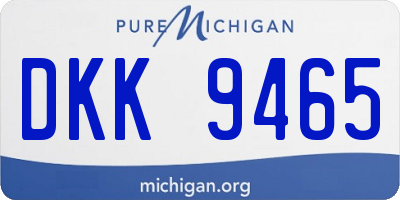 MI license plate DKK9465