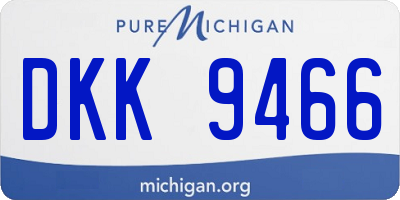 MI license plate DKK9466