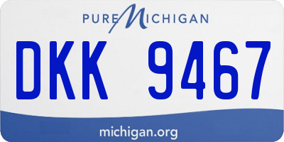 MI license plate DKK9467