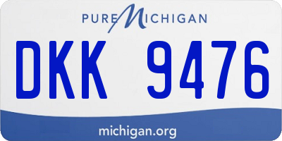 MI license plate DKK9476