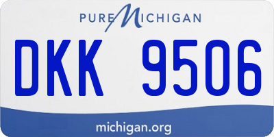 MI license plate DKK9506