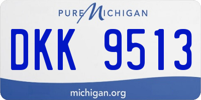 MI license plate DKK9513