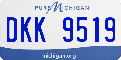 MI license plate DKK9519