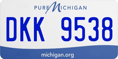 MI license plate DKK9538