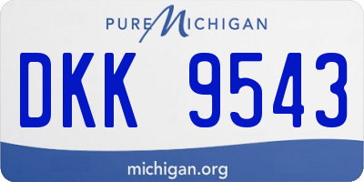 MI license plate DKK9543