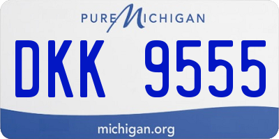 MI license plate DKK9555
