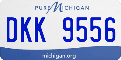 MI license plate DKK9556