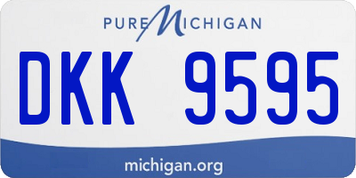 MI license plate DKK9595