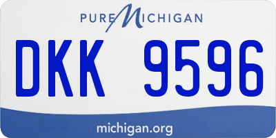 MI license plate DKK9596