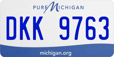 MI license plate DKK9763
