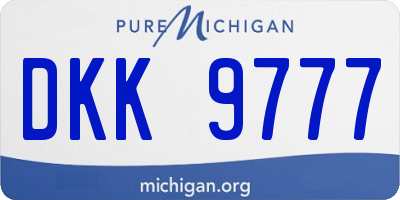 MI license plate DKK9777