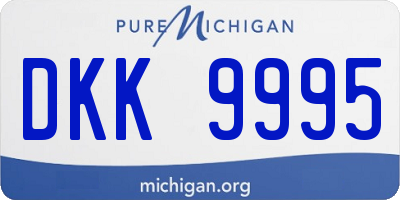 MI license plate DKK9995
