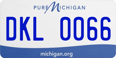 MI license plate DKL0066