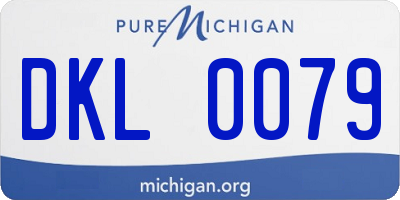 MI license plate DKL0079