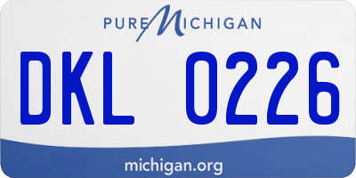 MI license plate DKL0226