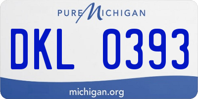 MI license plate DKL0393