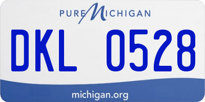 MI license plate DKL0528