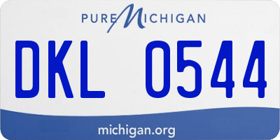 MI license plate DKL0544