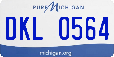MI license plate DKL0564
