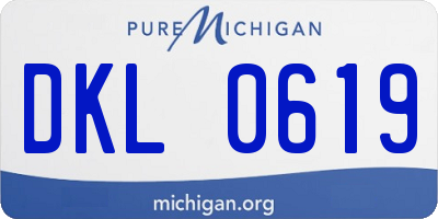 MI license plate DKL0619
