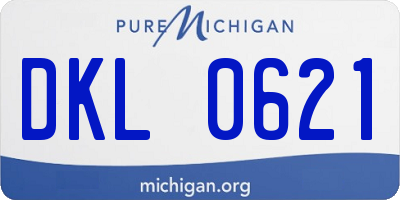 MI license plate DKL0621