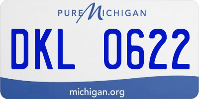 MI license plate DKL0622