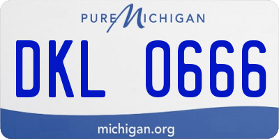 MI license plate DKL0666