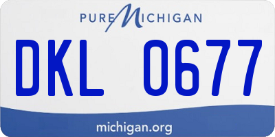 MI license plate DKL0677