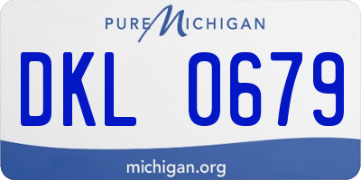 MI license plate DKL0679
