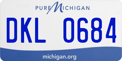 MI license plate DKL0684