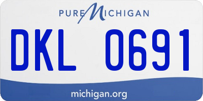 MI license plate DKL0691