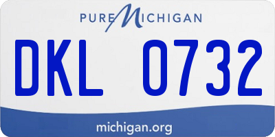 MI license plate DKL0732