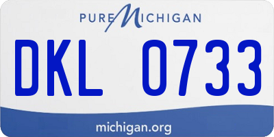 MI license plate DKL0733