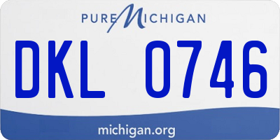MI license plate DKL0746