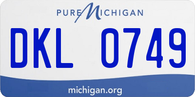 MI license plate DKL0749