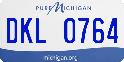 MI license plate DKL0764