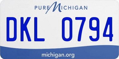 MI license plate DKL0794