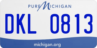 MI license plate DKL0813