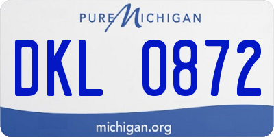 MI license plate DKL0872