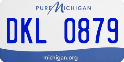 MI license plate DKL0879