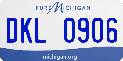 MI license plate DKL0906