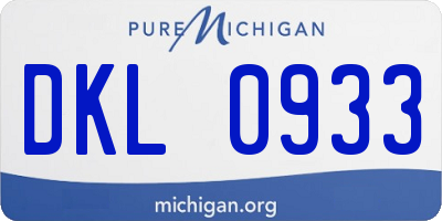 MI license plate DKL0933