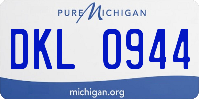 MI license plate DKL0944