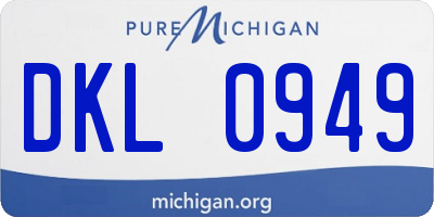 MI license plate DKL0949