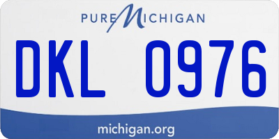 MI license plate DKL0976